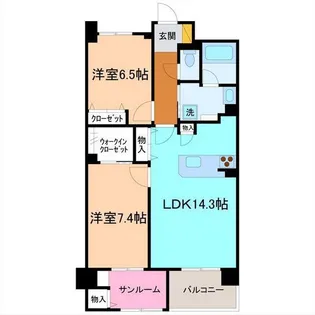 フォレスト金沢西泉【9階】の間取り