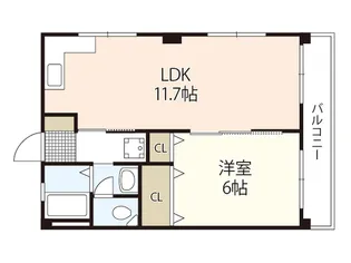 コーポ花本【4階】の間取り