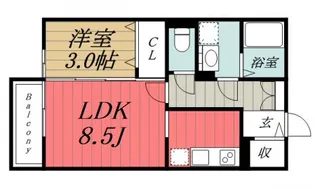 千葉県千葉市花見川区花園1【アパート】の間取り