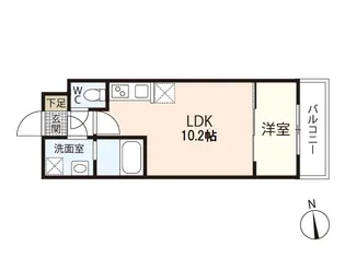 セブンプロート三滝本町【1階】の間取り