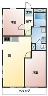2LDKの間取り画像