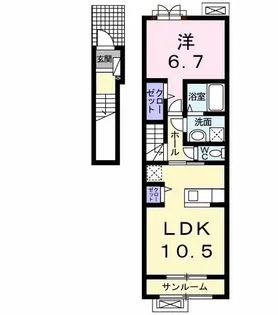 パーシモンズ・ハーモニー【2階】の間取り