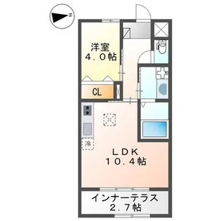 ボヌール西山【1階】の間取り