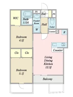 HARVEST日暮里【1階】の間取り