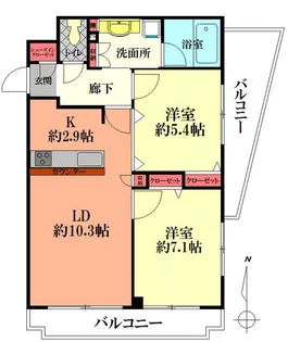 ジェイシティ相模原【4階】の間取り