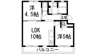 宝梅園1号棟【5階】の間取り