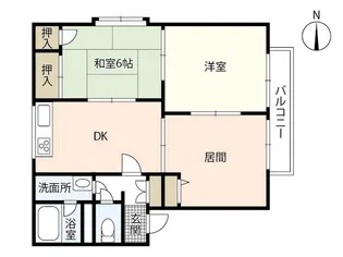 バルヴェール東雲B【2階】の間取り