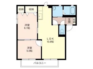 グリーンスイス【2階】の間取り