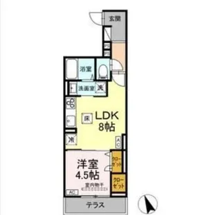 東京都立川市富士見町1【アパート】の間取り