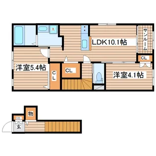 スリーファースト【2階】の間取り