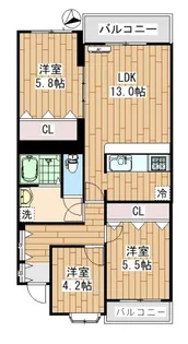 ヴィラコート青葉台【2階】の間取り