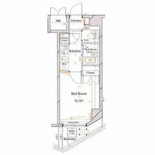 CYNTHIA FOUR-D GOTANDA-WEST【4階】の間取り