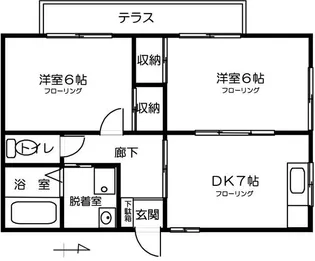 埼玉県蕨市中央3【アパート】の間取り