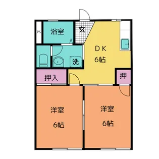 ジゼルA【1階】の間取り