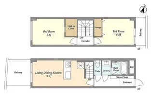 マーキュリー八雲【3階】の間取り