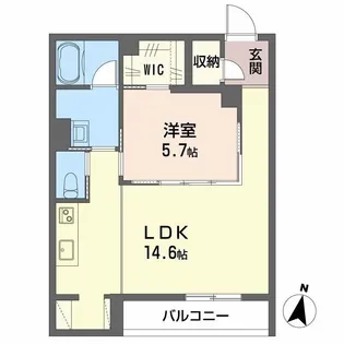 LUANA KAMISUGI【1階】の間取り