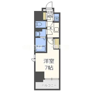 大阪府大阪市中央区釣鐘町2【マンション】の間取り