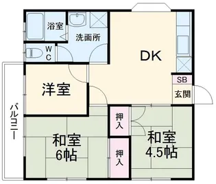 鈴木ハイツ【2階】の間取り