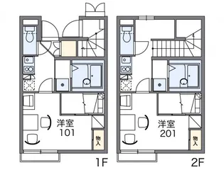 レオパレスヨシクマ【2階】の間取り