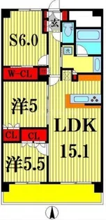 パレステージ松戸北小金【5階】の間取り