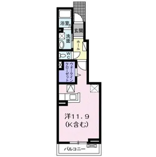 広島県福山市引野町3【アパート】の間取り