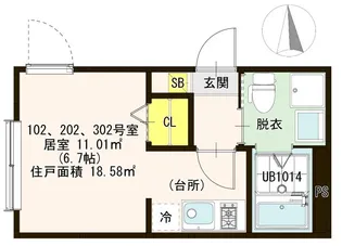 ハーモニーテラス五反野IV【2階】の間取り