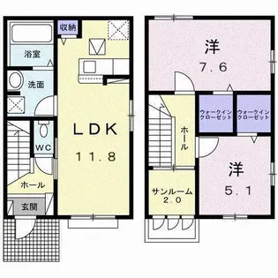 青森県三沢市下久保3【一戸建】の間取り