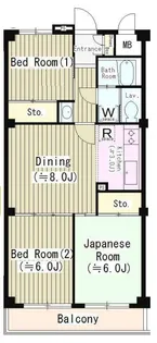 バードランド小金井【3階】の間取り