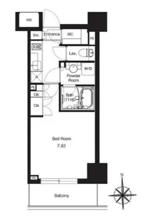 東京都北区岩淵町【マンション】の間取り