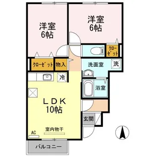 ボヌール【1階】の間取り