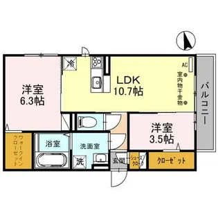 埼玉県春日部市藤塚【アパート】の間取り