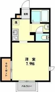 クレーズ多摩【1階】の間取り