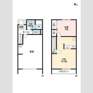 ガレージハウス久喜青毛【2階】の間取り