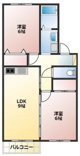 セジュールハピネスA【2階】の間取り