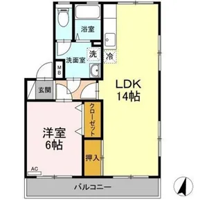 レコルト福田I【3階】の間取り