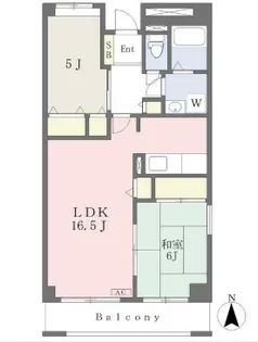サウスコート【6階】の間取り