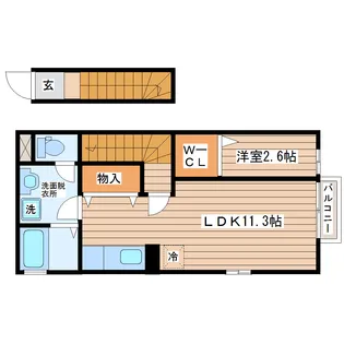 T-room B【2階】の間取り