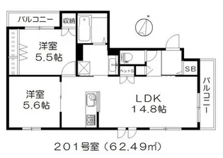 (仮称)東小岩4丁目メゾン【2階】の間取り