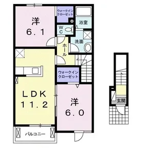 オルソーレ【2階】の間取り