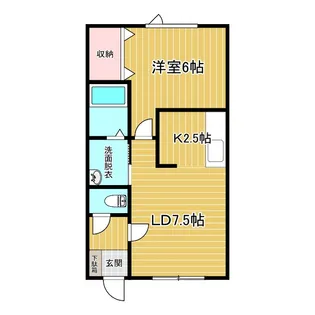 コーポリビエールII【1階】の間取り