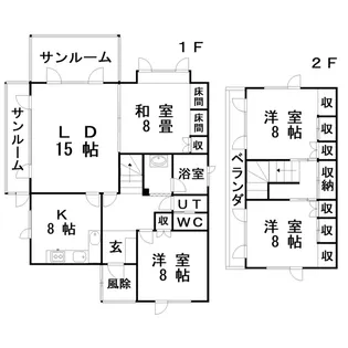 北海道釧路市春採2【一戸建】の間取り