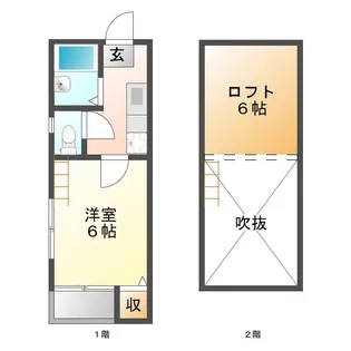 ハーモニアめいらく【1階】の間取り