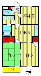 メゾン駒木【2階】の間取り