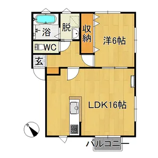 レジデンス山崎【2階】の間取り