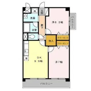 シティパル山王台【2階】の間取り