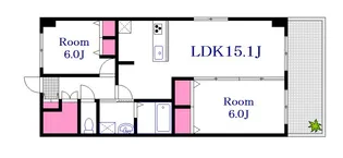 白島城北東亜ビル【15階】の間取り