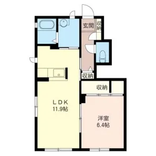 フォレスト・ウィル B【1階】の間取り