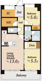 ラフィネ立川【9階】の間取り