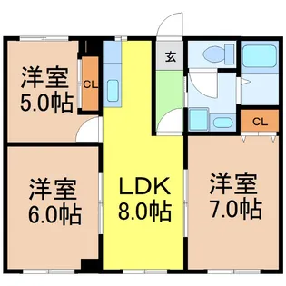 愛知県名古屋市東区橦木町1【マンション】の間取り