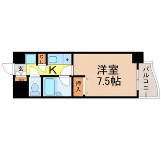 愛知県名古屋市熱田区玉の井町【マンション】の間取り